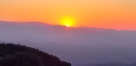 zonsondergang in Las Grajeras.